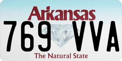 AR license plate 769VVA