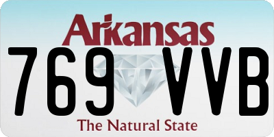 AR license plate 769VVB