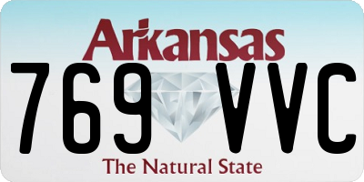 AR license plate 769VVC