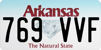 AR license plate 769VVF