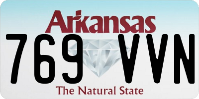 AR license plate 769VVN