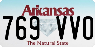 AR license plate 769VVO