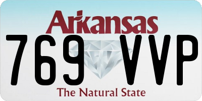 AR license plate 769VVP