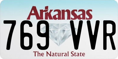 AR license plate 769VVR