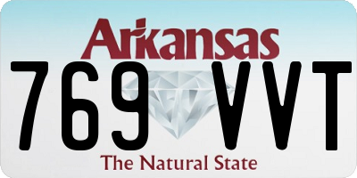 AR license plate 769VVT