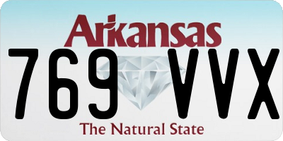 AR license plate 769VVX