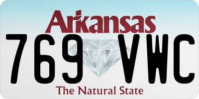 AR license plate 769VWC