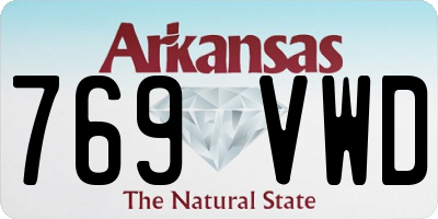 AR license plate 769VWD