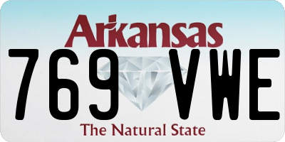 AR license plate 769VWE
