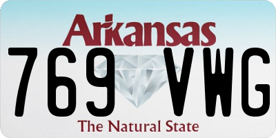 AR license plate 769VWG