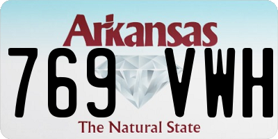 AR license plate 769VWH