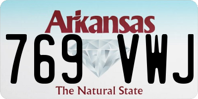 AR license plate 769VWJ