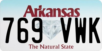 AR license plate 769VWK