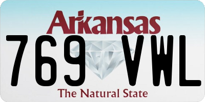 AR license plate 769VWL
