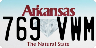 AR license plate 769VWM