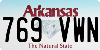 AR license plate 769VWN