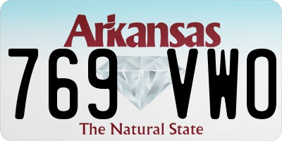 AR license plate 769VWO