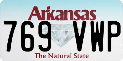 AR license plate 769VWP