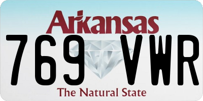 AR license plate 769VWR