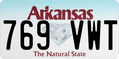 AR license plate 769VWT