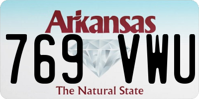 AR license plate 769VWU