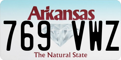 AR license plate 769VWZ