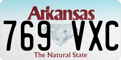 AR license plate 769VXC