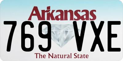 AR license plate 769VXE