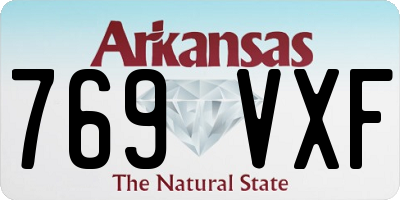 AR license plate 769VXF