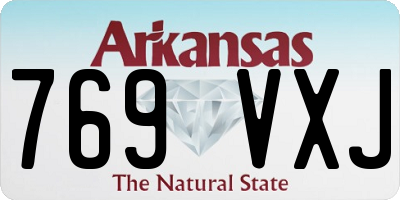 AR license plate 769VXJ