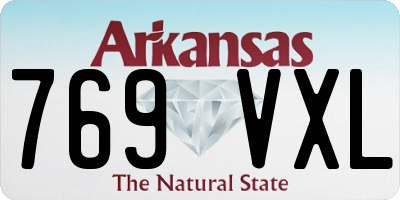 AR license plate 769VXL