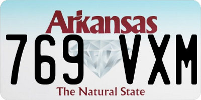 AR license plate 769VXM