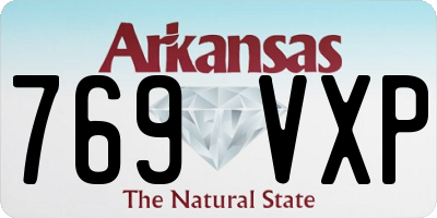 AR license plate 769VXP
