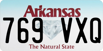 AR license plate 769VXQ