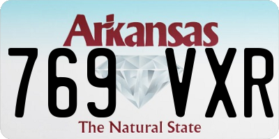 AR license plate 769VXR