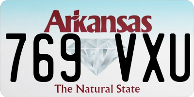 AR license plate 769VXU