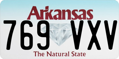 AR license plate 769VXV