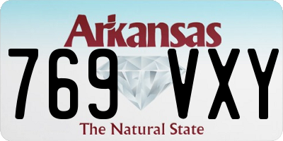 AR license plate 769VXY