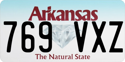 AR license plate 769VXZ