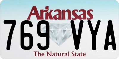 AR license plate 769VYA