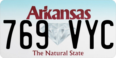 AR license plate 769VYC