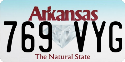 AR license plate 769VYG
