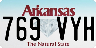 AR license plate 769VYH