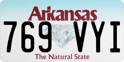 AR license plate 769VYI