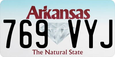 AR license plate 769VYJ