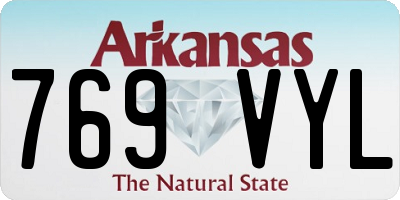 AR license plate 769VYL