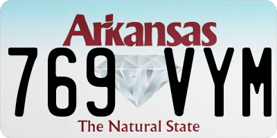 AR license plate 769VYM