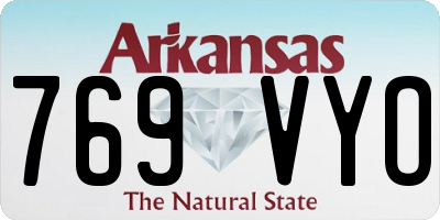 AR license plate 769VYO
