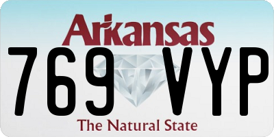 AR license plate 769VYP