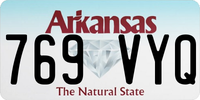 AR license plate 769VYQ